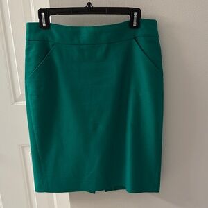 J. Crew Vibrant Green Pencil Skirt